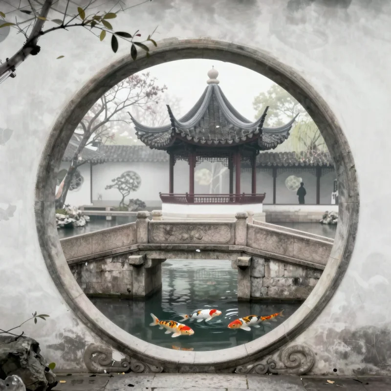 AI-generated Chinese garden